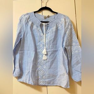 Joie Blue Linen blouse
